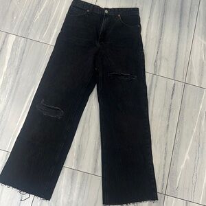 Zara black jeans with rips